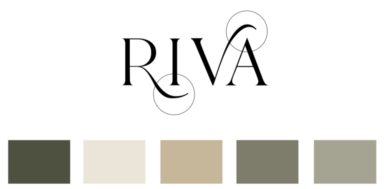 RIVA Logo und Farbwelt mit fünf Farben