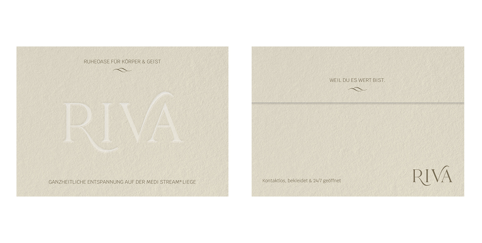 Premiumkuvert mit Tiefprägung und Aufdruck